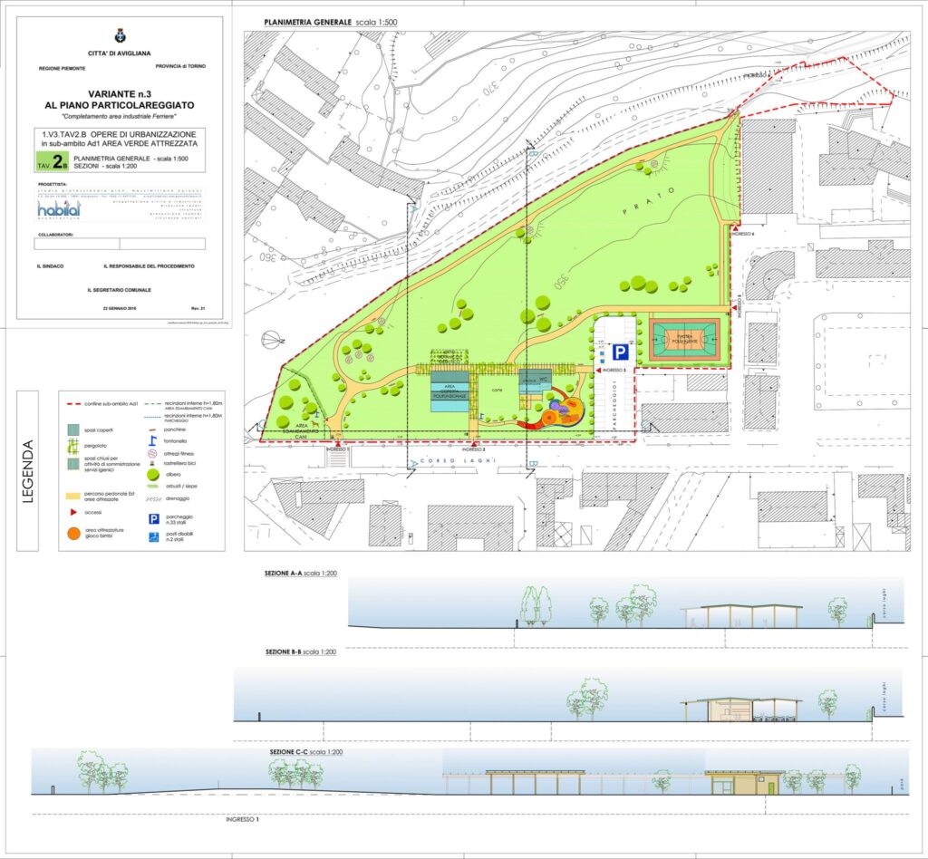 Ipotesi di progetto di come sarà l'Area Riva 