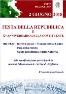 2 giugno 2018, festa della Repubblica