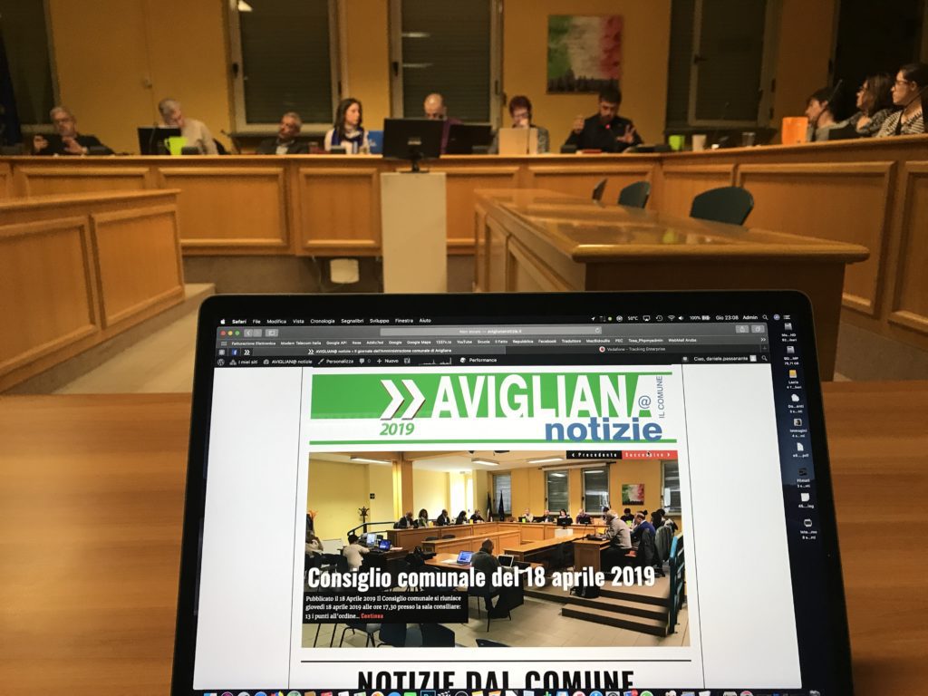 Consiglio comunale del 18 aprile 2019 - Foto archivio Avigliana notizie