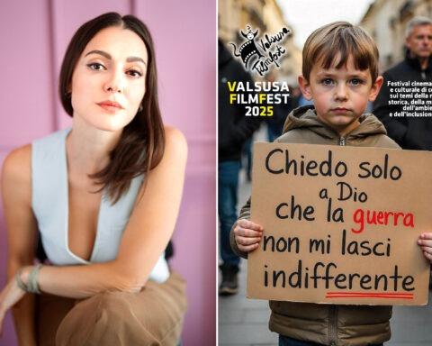 La cantautrice pop jazz Simona Molinari e l'i‍mmagine della ‍copertina della 29esima edizione del Valsusa filmfest