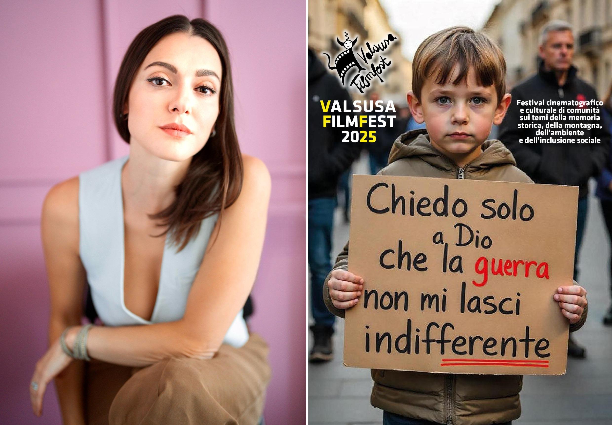 La cantautrice pop jazz Simona Molinari e l'i‍mmagine della ‍copertina della 29esima edizione del Valsusa filmfest