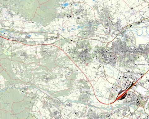 La mappa del tracciato Tav Avigliana-Orbassano